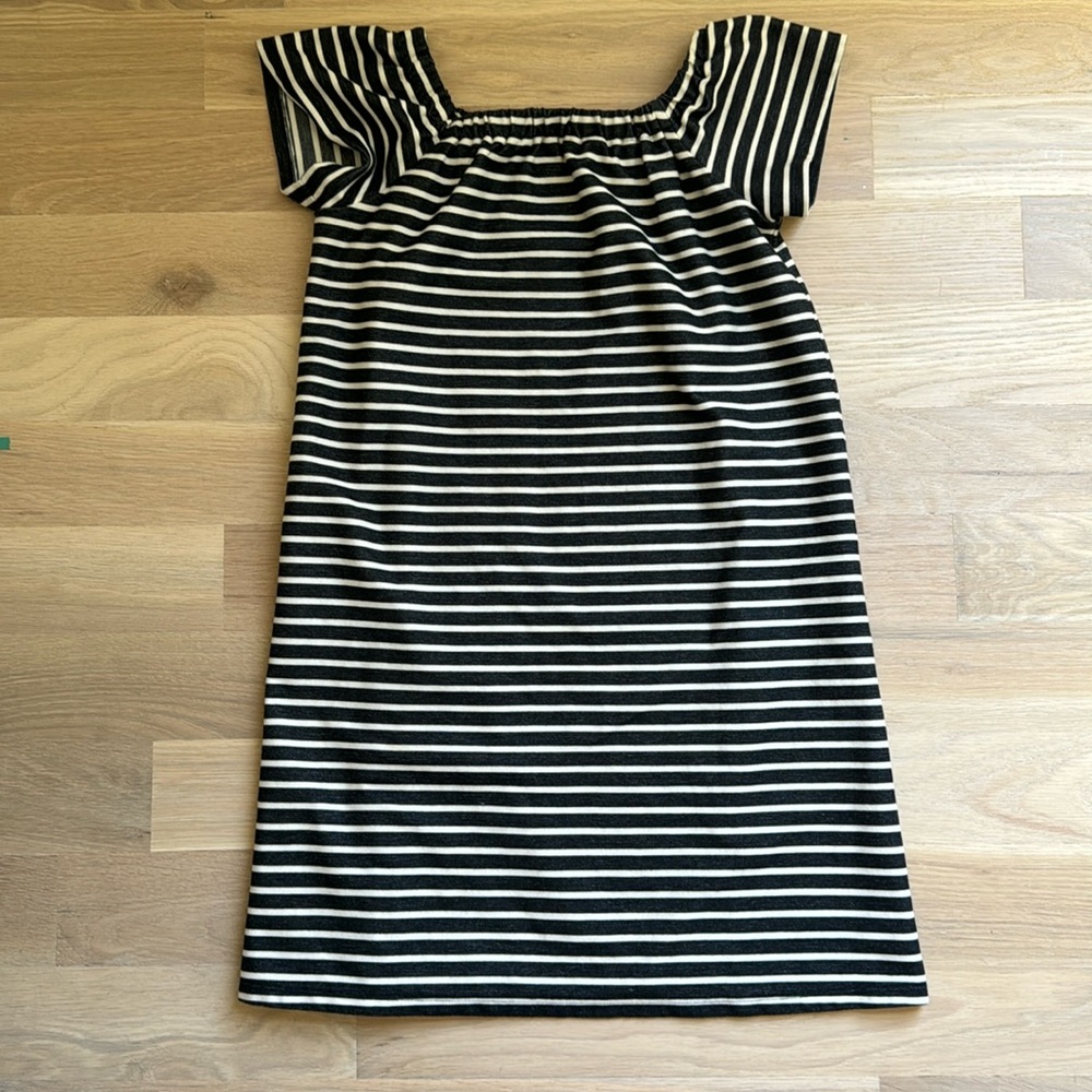 Madewell Striped Melody Off-the-Shoulder Dress